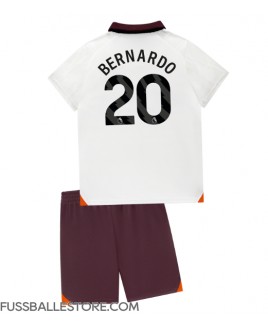 Günstige Manchester City Bernardo Silva #20 Auswärts Trikotsatzt Kinder 2023-24 Kurzarm (+ Kurze Hosen)